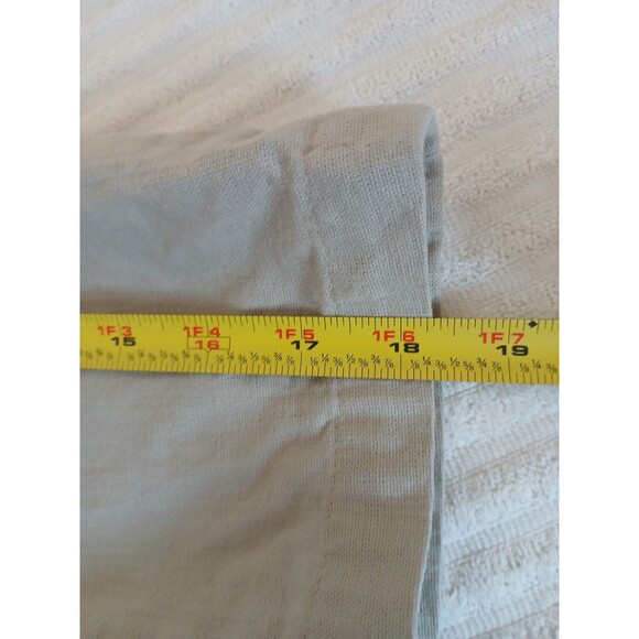 ACT I Womens Jumpsuit Beige Button Up Zipper Pockets 3/4 Sleeve Belt 90’s M - Picture 14 of 16